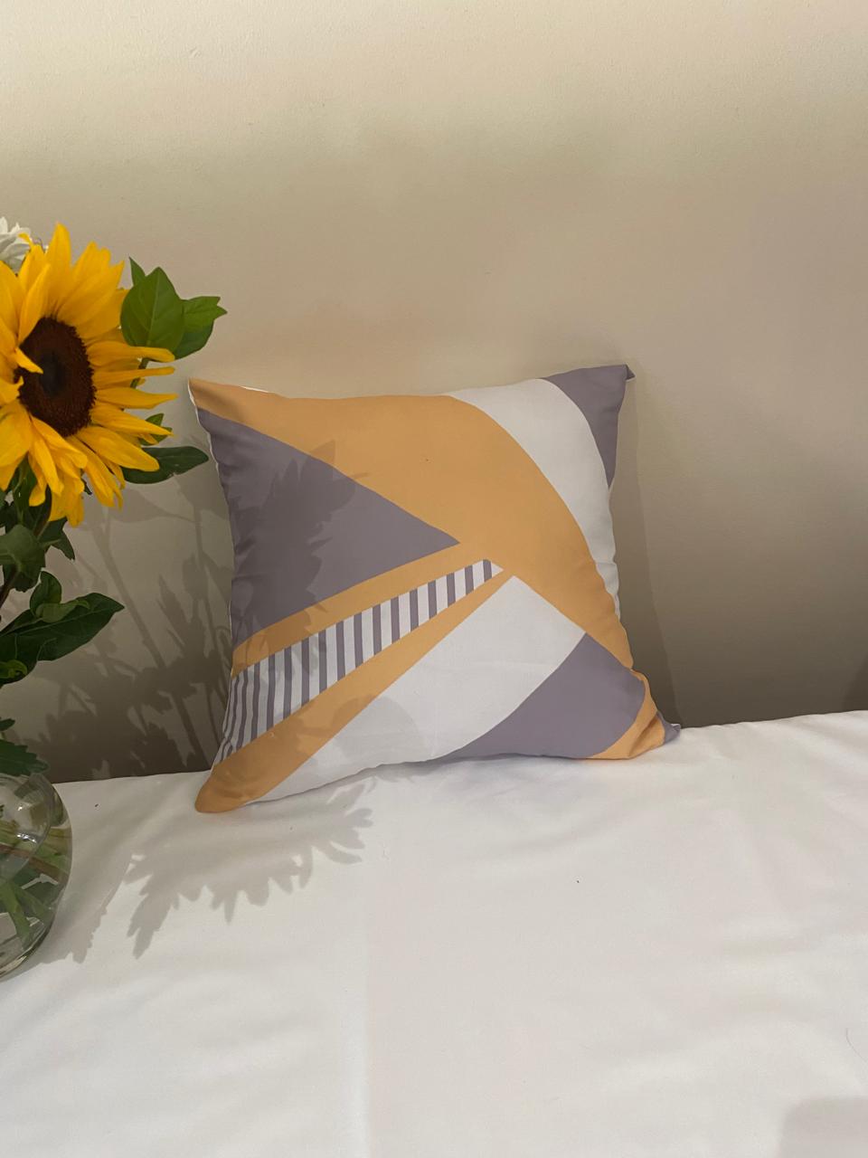 a pillow on a bed