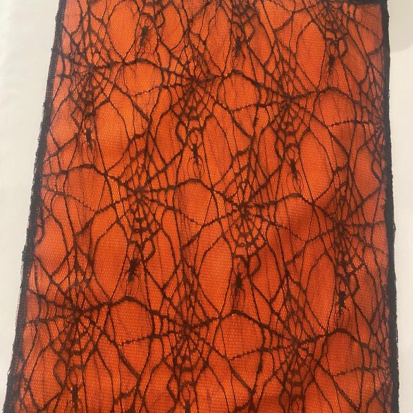 Orange and Black Halloween Table Runner
