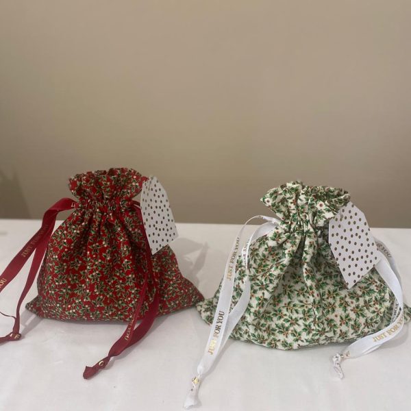Lined Small Cotton-Blend Gift Bags