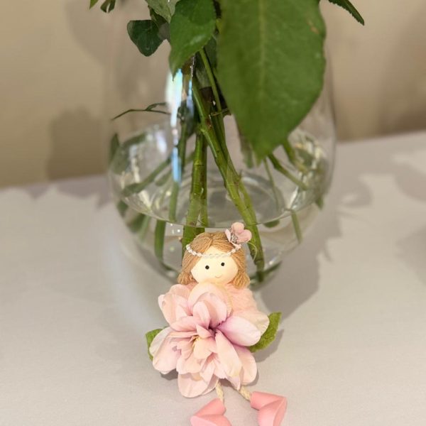 Decorative light pink flower angel